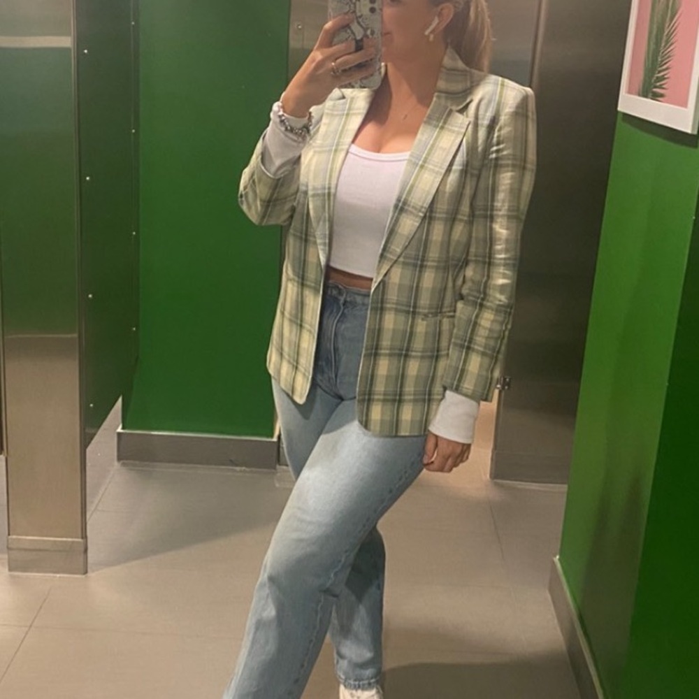 Spring plaid blazer~ vintage